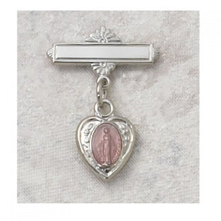 Sterling Silver Pink Miraculous Baby Pin/T