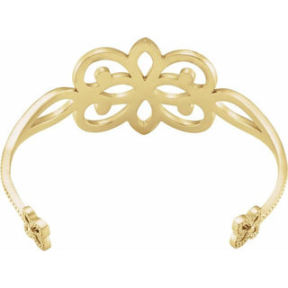 14K Yellow Granulated Cuff 6 1/2" Bracelet