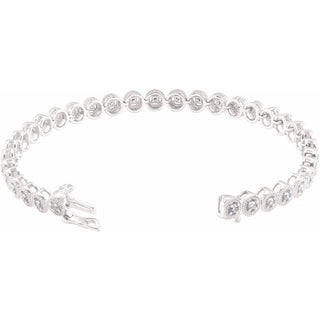 14K White 1 CTW Natural Diamond 7" Bracelet 