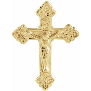 14K Yellow Crucifix Lapel Pin