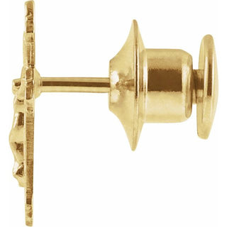 14K Yellow Crucifix Lapel Pin