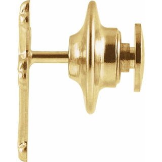 14K Yellow Cross Lapel Pin