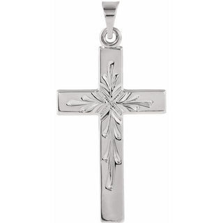 Sterling Silver 24x15 mm Cross Pendant