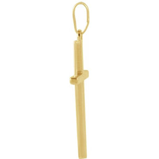 14K Yellow 22.75x15 mm Cross Pendant  