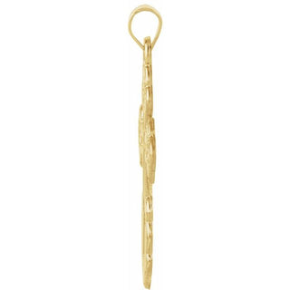 14K Yellow St. Olga Orthodox Cross Pendant