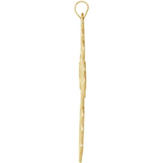 14K Yellow St. Olga Orthodox Cross Pendant