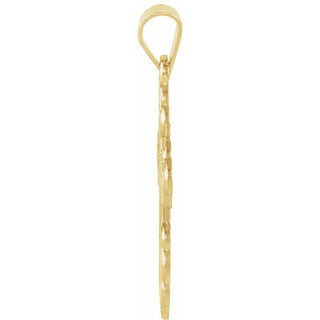 14K Yellow St. Olga Orthodox Cross Pendant