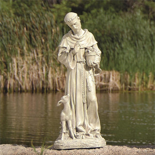 18-Inch St Francis With Fawn Garden Statue