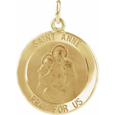 14K Yellow Gold St. Anne Pendant