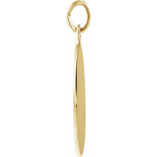 14K Yellow 15 mm St. Anne Medal