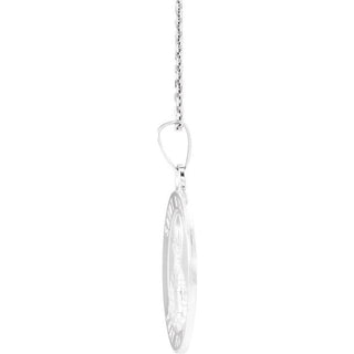 Sterling Silver St. Nicholas Medal 18" Necklace