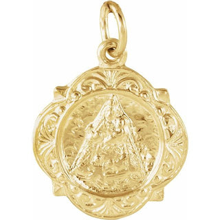 14K Yellow 12 mm Caridad del Cobre Medal