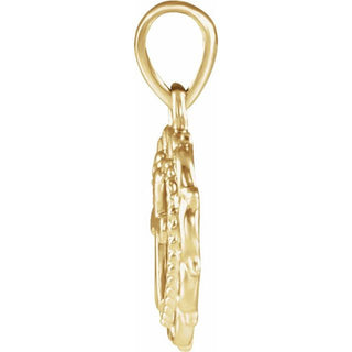 14K Yellow Youth Heart with Cross Pendant
