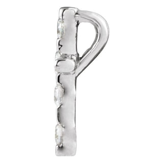 Platinum .08 CTW Natural Diamond Cross Pendant