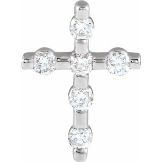 Platinum 1/5 CTW Natural Diamond Cross Pendant