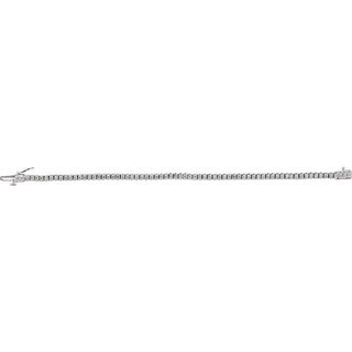 14K White 2 3/4 CTW Natural Diamond 7" Line Bracelet 