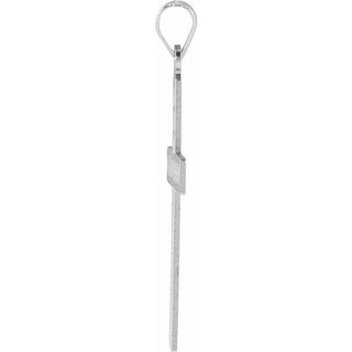14K White 18x12 mm Geometric Cross Pendant