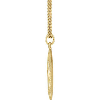 24K Yellow Gold-Plated 29x18 mm Miraculous 24" Necklace