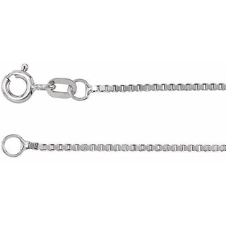 7 Inch 1 2Mm Solid Box Chain 14K Yellow Gold