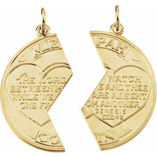 14K Yellow Miz Pah Coin Left Pendant