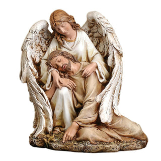 7-Inch Angel With Fallen Christ Figure - Renaissance Collection