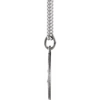 Sterling Silver 18 mm Baptism Medal 18" Necklace  