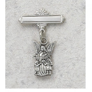 Sterling Silver Guardian Angel Baby Pin/Box