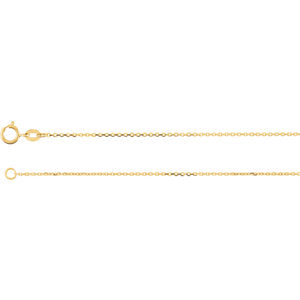 20-inch Diamond Cut Cable Chain with Spring Ring - 10K Yellow
