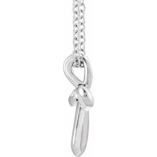 14K White .015 CTW Natural Diamond Cross 16-18" Necklace