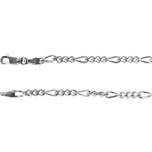 24-inch Figaro Chain with Lobster Clasp - Sterling Silver
