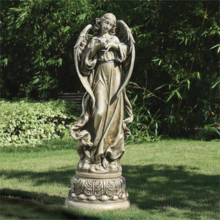46.75-Inch Angel With Dove Garden Statue