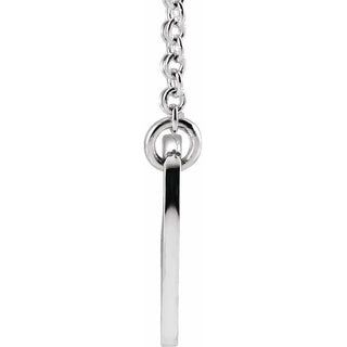 Platinum .02 CTW Natural Diamond Heart & Cross 16-18" Necklace 