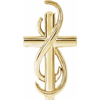 14K Yellow Cross Pendant