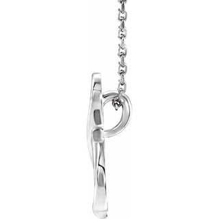 14K White Cross 16-18" Necklace  
