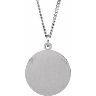 Sterling Silver 18 mm Round St. Paul the Apostle 18" Necklace