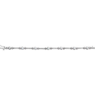 14K White 1 CTW Natural Diamond 7 1/4" Bracelet