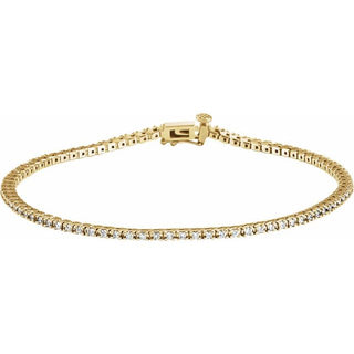 14K Yellow 7/8 CTW Lab-Grown Diamond Line 7 1/4" Bracelet