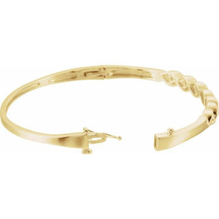 14K Yellow 1/4 CTW Natural Diamond Bangle 6 1/2" Bracelet