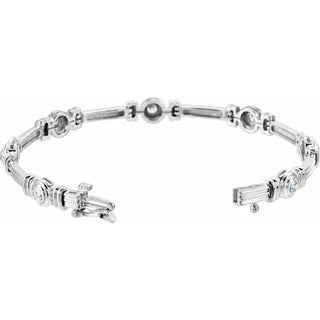 14K White 1 CTW Natural Diamond 7 1/4" Bracelet