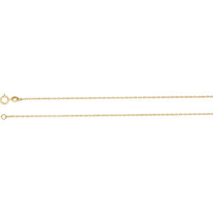 16-inch Rope Chain with Spring Ring - 10K Yellow