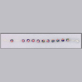 7MM Blue Cloisonne Bead Rosary Bracelet