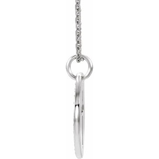 Sterling Silver .07 CTW Natural Diamond Pierced Cross 18" Necklace