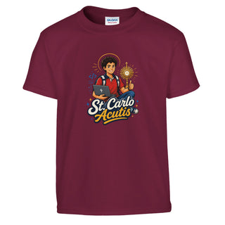 St. Carlo Acutis 'Cyber-Apostle' Kids T-Shirt - view 7