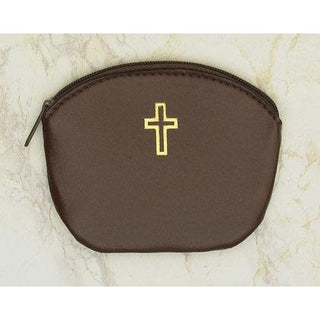 12-Pack - Brown Large Rosary Pouch