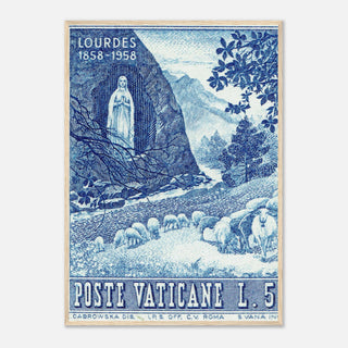 Lourdes Apparition Blue Framed Print - view 12
