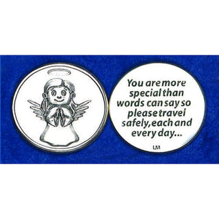 25-Pack - Religious Coin Token - Guardian Angel over Bridge