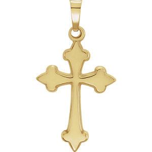14K Gold 27.7x14.7 MM Cross Pendant