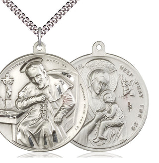 Sterling Silver Saint Alphonsus Pendant Necklace