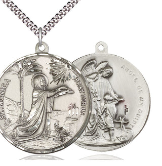 Sterling Silver Saint Monica Pendant Necklace