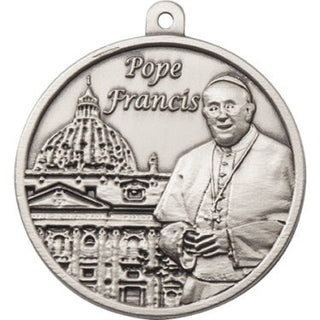 Silver Oxide Pope Francis Keychain
